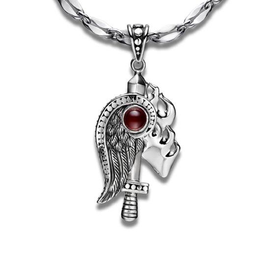 Archangel Michael Red Agate Pendant · P49001