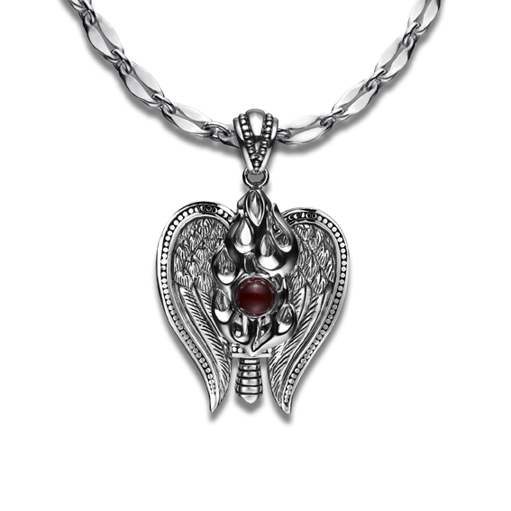 Archangel Michael Red Agate Pendant · P49002