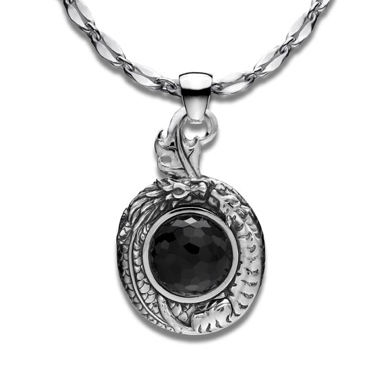 Tiger & Dragon Love Black Onyx Pendant